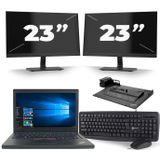 Lenovo ThinkPad X260 - Intel Core i5-6e Generatie - 12 inch - 8GB RAM - 256GB SSD - Windows 11 + 2x 23 inch Monitor Zichtbaar gebruikt
