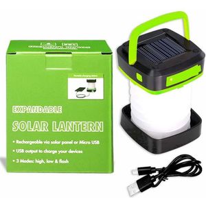 EP Goods - Tuinverlichting op Zonne-energie - Hangende sfeerlamp - Hoogte & Felheid verstelbaar - Groen