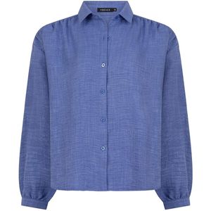 YDENCE - Blouse Fenna - Blauw - Luchtige Stof