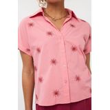Ydence - Blouse - Roze - Linnen - Zonnige Blouse in Koraalcharme
