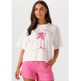 Ydence - T-shirt Palm Trees - Shirt - Roze - Katoen
