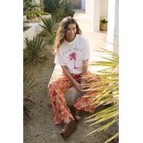 Ydence - T-shirt Palm Trees - Shirt - Roze - Katoen