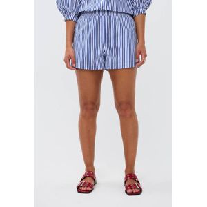 Ydence - Straight High Waist Casual Short - Blauw - Korte Broeken