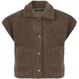 Ydence - Teddy Gilet - Donkergroen