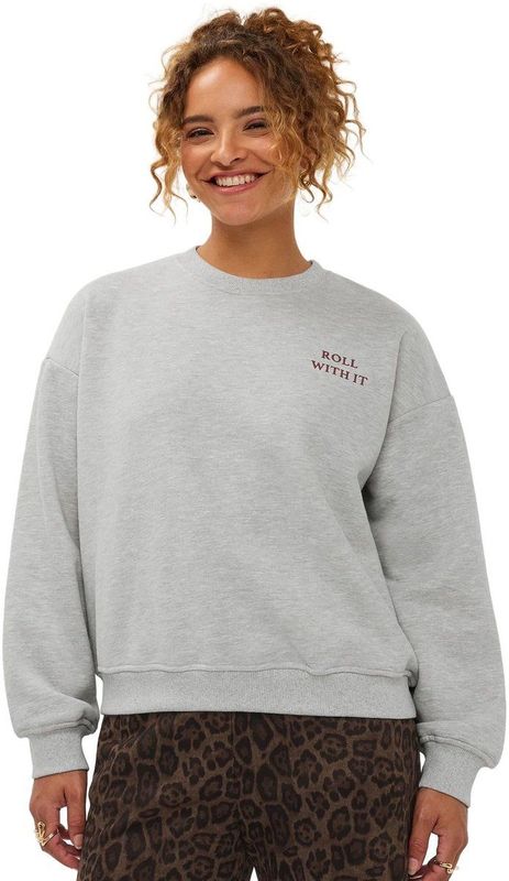 Ydence Sweater Roll With It Truien & vesten Dames - Sweater - Hoodie - Vest- Lichtgrijs - Maat XS