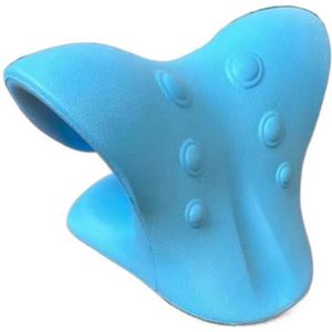 Nekstretcher Massagekussen - Verlicht Rug- en Nekklachten - Shiatsu Nekmassage - Ontspannend Nekkussen met Triggerpoint Functionaliteit - Blauw