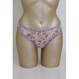 Freya - Yasmin - String - met mooie pastelkleuren en lila afwerking - maat XS / 34