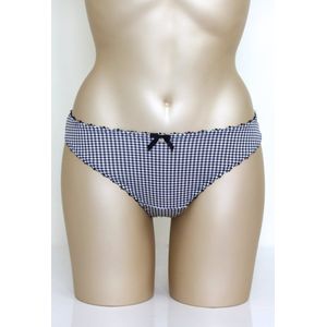 Freya - Saskia - string - zwart/wit geblokt - Maat XS / 34