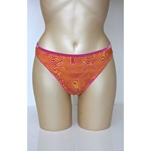 Freya - Tigerlilly - oranje string, speels motief - Maat S / 36