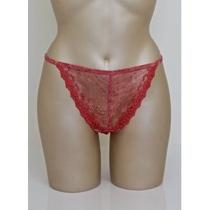 Freya - Medusa - Slip - rood afgewerkt met kant - Maat L / 40