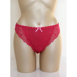 Freya - Jolie - Prachtige fel roze slip met subtiel werkje- Maat L / 40