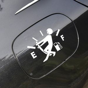 Autosticker - Grappig Poppetje Tank - Auto Sticker Wit Zilver - Hoogwaardig Vinyl - Autostickers Wrap Folie - Geschikt voor Alle Automerken / Universeel