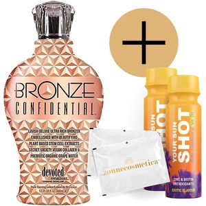 Devoted Creations - Bronze Confidential + 2 Your Sun Shots + 2 Verfrissingsdoekjes