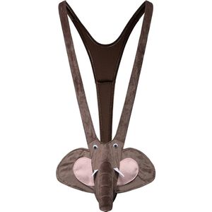 Olifant Mankini - Heren Lingerie - Ondergoed - Harnas - Penis slurf - Grappig - Erotische Mannen kleding