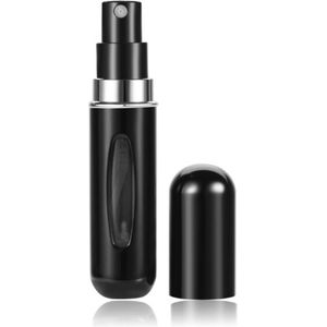T.O.M. Parfumverstuiver- 1 Parfumvuller 5 ML -Zwart - Parfum verstuiver navulbaar - Verstuiver flesje leeg - Draagbare Mini navulbare Spray - Navulling Parfum flesje - Hervulbare Parfumfles - lipstick formaat-Travel Size