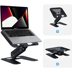 Laptop Stand Hoogte Verstelbare Laptop Riser Geventileerde Aluminium Bureau Notebook.. Houder Compatibel met 10-17 ''MacBook Pro/Air Dell Lenovo Samsung Acer Huawei MateBook