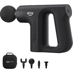 Massagepistool, 3200 rpm, krachtig draagbaar massagepistool, massageapparaat voor sporters, diepe weefsel-spieren, mini massagepistool met 4 massagekoppen, USB C