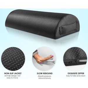 Halfrond kussen, kussen onder de knieën, ergonomische voetensteun van zacht schuim, ontspan je benen en verlicht stress, voor nekkussen, hoofdkussen, beenkussen