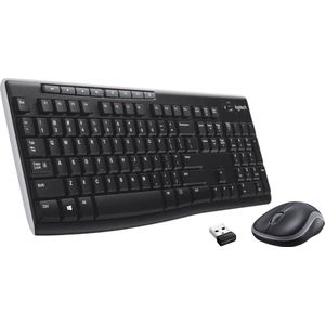 Logitech Advanced MK270 toetsenbord Inclusief muis USB QWERTY Scandinavisch Zwart, Wit