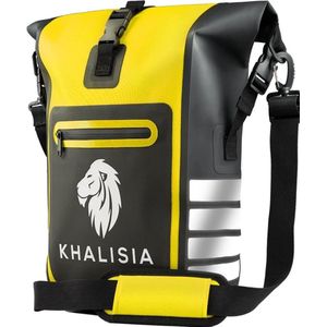 Fietstas, 3-in-1, waterdichte rugzak, met laptopvak, hoogwaardige schoudertas en bagagedragertas voor op de fiets, geel, Fietsrugzak