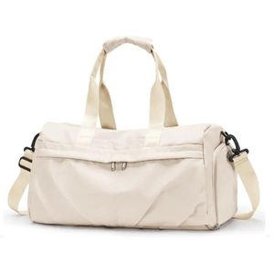 WoYoW®-Weekendtas - Sporttas - Waterdicht Nylon - 20-35L - Beige - 23x23x43cm - Georganiseerd en Stijlvol