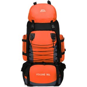 WoYoW®- Hiking rugzak - 90 liter- trekkersrugzak-Backpacks - Oranje- Backpack XL -Heupriem - wandelrugzak - Militaire Rugzak - Rugtas -80 x 36 x 25 cm- Reistas - Rugzak - Hiken - Outdoor - Survival