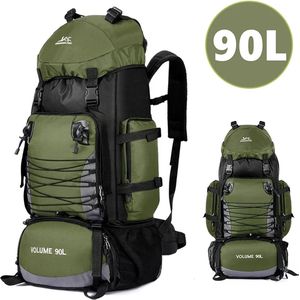 WoYoW®- Extra Groot - 80 x 36 x 25 cm-90 liter - Groen- Backpack XL -Heupriem - 6 Vakken - Militaire Rugzak - Rugtas - Reistas - Rugzak - Hiken - Outdoor - Survival