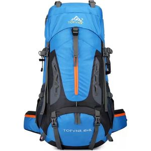 Avoir Avoir®- Grote Lichtgewicht Nylon Hiking Rugzak-70L - Backpacks -Waterdicht - Duurzaam - Verstelbare Schouderbanden - Ademend - Voor Outdoor Avonturen-Blauw