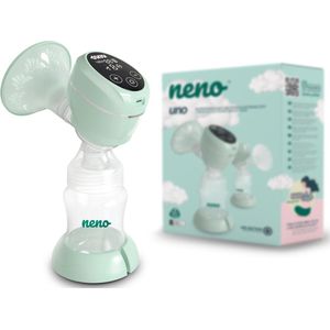 Neno Uno 2 fasen borstkolf. Oplaadbare accu. Tot 2 uur gebruik met één oplaadbeurt. Incl. moedermelkbewaarzakjes. BPA-vrij. Perfect cadeau voor BABY SHOWER. 6 instellingen stimulatie 9 intensiteitsniveaus.