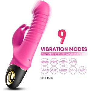 Rabbie Dildo - Massager voor vrouwen - vibrators voor vrouwen - Waterdicht – Clitoris stimulator - EXTRA Krachtig - Oplaadbaar - Hypoallergeen - vagina vibrator - Seks speeltjes -
