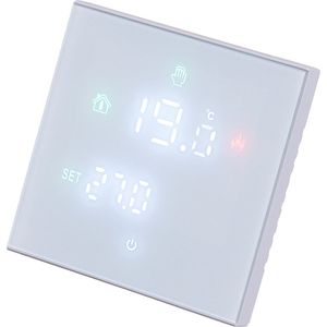 Thermostaat elektrische vloerverwarming met wifi en touchscreen wit 16A