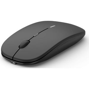 draadloze stille oplaadbare muis voor Laptop Computer PC, 1600 DPI 4 Aanpassingsniveaus Slanke Mini Geruisloze Draadloze Muis, 10m Remote Range 2.4G Muizen voor Windows, MAC OS & Linux/Home/Office-