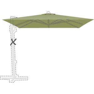 Vrijhangende zweefparasol Malta 300x400cm ecru