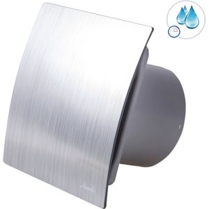 Awenta badkamerventilator SILENT Ø100 mm - Timer en vochtsensor - Zilver