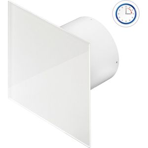 Badkamerventilator SILENT Ø100 mm - 75 m³/h - Timer - Wit