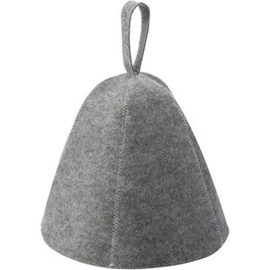Twenty Two® Banya saunahoed 1stuk (grijs) -wollen saunahoed voor dames/heren - bescherming van hoofdhuid tegen de hitte voor sauna (one size)