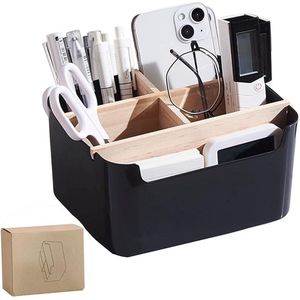 Praktische dubbele lagen roterende potloden opbergrek multifunctionele bureau organizer pennenhouder studenten cosmetica opbergplank kopen vanaf een prijs van 5.31