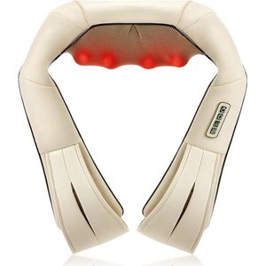 Shiatsu Rugmassager met Warmte - 8 Diep Knedende Massagekoppen, Infrarood Warmtefunctie - Perfect voor Thuis en Onderweg