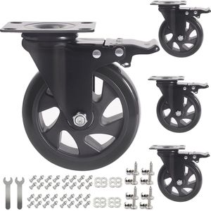 Heavy Duty Casters / Trolley Wheels for Furniture - Rubber Heavy Duty Wheels - Heavy Duty Castors / Transport Wheels-800 kg