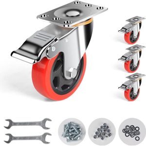 Heavy Duty Casters / Trolley Wheels for Furniture - Rubber Heavy Duty Wheels - Heavy Duty Castors / Transport Wheels-600 kg