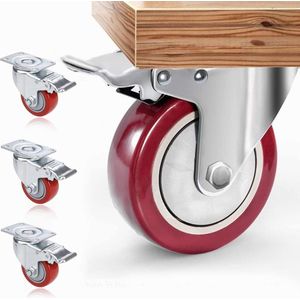 Heavy Duty Casters / Trolley Wheels for Furniture - Rubber Heavy Duty Wheels - Heavy Duty Castors / Transport Wheels-544 kg.
