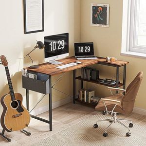 Laptoptafel, thuiskantoor, bureau, eenvoudige montage, metalen frame,‎69.85 x 101.6 x 72.9 cm