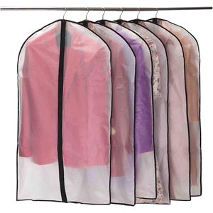 kleding beschermhoes - Kledingzak, ademende stof kleding zakken, kledinghoes, kledingbescherming, beschermhoes_ 6 Pieces 60 * 100cm (Black)