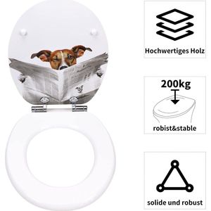 closing mechanism I High quality - toiletdeksel met snelsluiting voor eenvoudige reiniging, Duroplast wc-deksel
