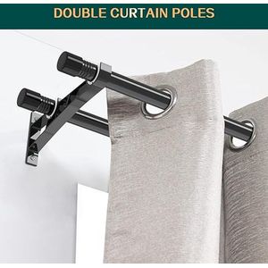 gordijnstangen \curtain rods / gordijnpalen metaal 76-186cm