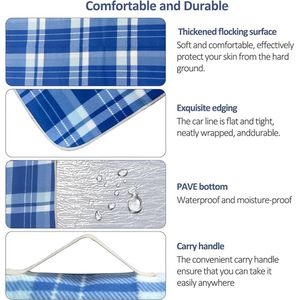 Picknickkleed -Beach Blanket / campingdeken, extra grote lichte strandmat, draagbare picknickmat, 150 x 195 cm