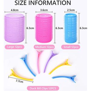 haarrollen - Sponge, curlers,foam rubber curlers, krulspelden van schuimrubber,36 Stuks