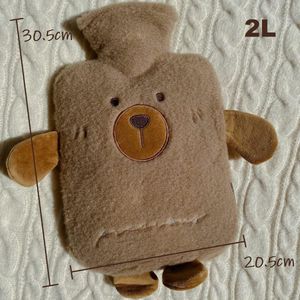 Kruik met Extra Zachte Hoes - Kruik - Tot 6 uur warmte - Warmwaterkruik - 2.0 liter – Warme handen en voeten - Grijs - Cadeau voor haar, vrouw, vriendin