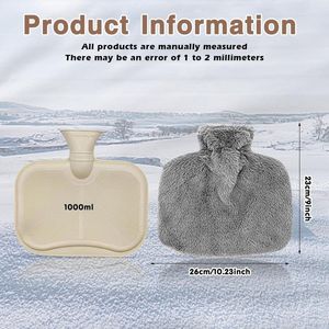 warmwaterzak voor pijnverlichting, krampen, rug, hand, taille, bedwarmers, cadeau voor vrouwen, senioren en kinderen 1 Litre