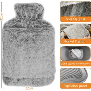 warmwaterzak voor pijnverlichting, krampen, rug, hand, taille, bedwarmers, cadeau voor vrouwen, senioren en kinderen 2 liter